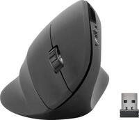 PIAVO Ergonomie Vertikal Maus - kabellos, rubber-schwarz