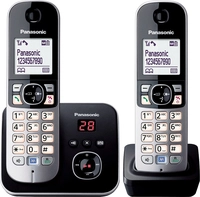 KX-TG6822GB Duo Schwarz Schnurloses Telefon
