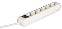 Steckdosenleiste 6-fach, mit Schalter, 1,4 m, Wei&szlig; (00030384)