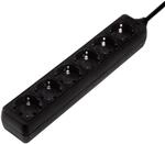 Steckdosenleiste 6-fach, 1,4 m, Schwarz (00030393)
