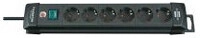 Premium-Line 6-fach schwarz 3m H05VV-F 3G1,5 Steckdosenleiste