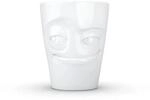 Henkelbecher 350ml - Verschmitzt wei&szlig; Tasse