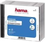 CD-Doppel-Leerh&uuml;lle Standard, 5er-Pack, Transparent/Schwarz (00044745)