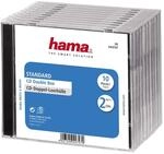 CD-Doppel-Leerh&uuml;lle Standard, 10er-Pack, Transparent/Schwarz (00044747)