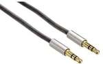 "Verbindungskabel ""AluLine"" Klinke 3,5 mm, Stecker - Stecker, stereo, 2 m