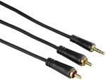 Audio-Kabel, 3,5-mm-Klinken-Stecker - 2 Cinch-Stecker, Stereo, verg., 1,5 m
