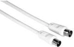 Antennen-Kabel Koax-Stecker - Koax-Kupplung, 1,5 m, 75 dB, Wei&szlig; (11900)