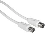 Antennen-Kabel Koax-Stecker - Koax-Kupplung, 5 m, 85 dB, Wei&szlig; (00011906)