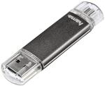"USB-Stick ""Laeta Twin"", USB 2.0, 64GB, 15MB/s, Grau (00123926)"