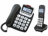 GD61ABB Schwarz Schnurgebundenes Telefon mit Mobilteil