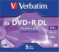 DVD+R Double Layer Matt Silver 8.5 GB, 8x, 5er DVD-Rohlinge