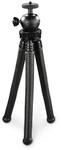 "Stativ ""FlexPro"" f&uuml;r Smartphone, GoPro und Fotokameras, 27 cm, Schwarz