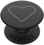 PopGrip White Heart Black