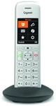 Gigaset E630HX - DECT-draadloze telefoon kan worden aangesloten op bestaande DECT-basis - handset met oplaadhouder - schokbestendig, stofbestendig, waterbestendig (IP65) - trillingen, zwart