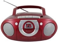 SCD 5100 rot Radiorekorder mit CD-Spieler und Kassettendeck
