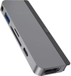 6-in-1 iPad Pro USB-C Hub grau