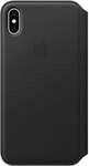 iPhone Xs Max Leder Folio &ndash; Schwarz Handyh&uuml;lle
