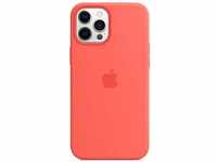 iPhone 12 Pro Max Silikon Case mit MagSafe - Zitruspink Handyhülle
