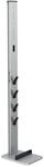 Standfu&szlig;-Organizer f&uuml;r Akkustaubsauger, 29,5 x 22 x 128 cm, Silber/Schwarz