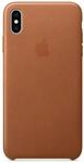 iPhone Xs Max Leder Case &ndash; Sattelbraun Handyh&uuml;lle