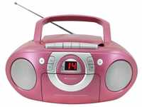 SCD 5100 pink Radiorekorder mit CD-Spieler und Kassettendeck
