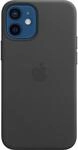 iPhone 12 mini Leder Case mit MagSafe &ndash; Schwarz Handyh&uuml;lle
