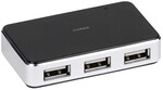 High Speed USB 2.0 HUB, 4-Port, aktiv, inkl. Netzteil, Metallgeh&auml;use (36662)
