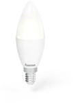 WLAN-LED-Lampe, E14, 5,5W, dimmbar, Kerze, f&uuml;r Sprach-/App-Steuerung, Wei&szlig;