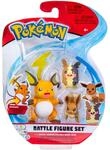 Battle Figure Set Raichu + Morpeko + Evoli