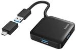 USB-Hub, 4 Ports, USB 3.2 Gen1, 5 Gbit/s, inkl. USB-C Adapter (00200116)