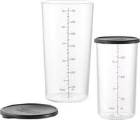 7150 Becherset Glas transparent / schwarz