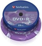 DVD+R Matt Silver 25 St&uuml;ck DVD-Rohlinge