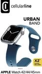 Urban Band f&uuml;r Apple Watch (Serie 1/ 2/ 3) 44/ 45/ 46/ 49mm Silicon Blue (61118)