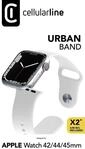 Urban Band f&uuml;r Apple Watch (Serie 1/ 2/ 3) 44/ 45/ 46/ 49mm Silicon White (61122)