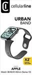 Urban Band f&uuml;r Apple Watch 38/ 40/ 41/ 42mm (Serie 10) Silicon Black (61107)