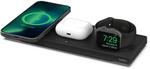 3-in-1-Ladepad mit MagSafe iPhone Serie 12/13, Apple Watch 7, Air Pods schwarz