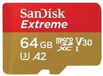 microSDXC Extreme 64GB (R190MB/s) + Adapter, + 1 Jahr RescuePRO Deluxe (121585)