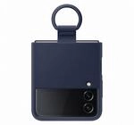 Galaxy Z Flip4 Silicone Cover with Ring Navy Handyh&uuml;lle