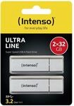 USB-Stick 64 GB (2x 32 GB), Ultra Line, Doppelpack, Silber (3531482)
