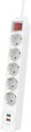 Steckdosenleiste, 5-fach, USB-C/USB-A-Buchse, PD/Fast Charge max. 18W, WS...
