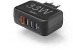 Schnellladeger&auml;t, 1x USB-C, 3x USB-A, 33 W, Schwarz (00201629)