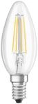 "LED-Lampe ""Retrofit"", Kerze, 4W ersetzt 40W, E14, Warmwei&szlig;, klar, 2 St&uuml;ck