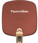 DigiDish 45 ziegelrot Satellitensch&uuml;ssel 45 cm mit Twin LNB