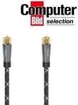 SAT-Anschlusskabel, F-Stecker - F-Stecker, Metall, vergoldet, 5,0 m, 120 dB