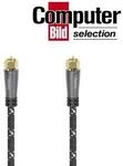SAT-Anschlusskabel, F-Stecker - F-Stecker, Metall, vergoldet, 3,0 m, 120 dB