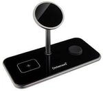 Qi-Schnellladeger&auml;t Magnetic Wireless Charging Stand MB13 3in1, Schwarz