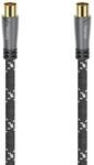 Antennen-Kabel, Koax-Stecker - Koax-Kupplung, Metall, verg., 10,0 m, 120 dB