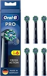 Oral-B 015424, Oral-B Pro CrossAction Schwarz 6 St&uuml;ck Aufsteckb&uuml;rsten
