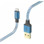Hama 201553 Ladekabel Reflective USB-A zu Lightning Nylon 1,5m blau