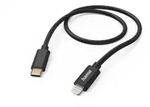 Hama 201546 Ladekabel Fabric USB-C zu Lightning Nylon 1,5m schwarz